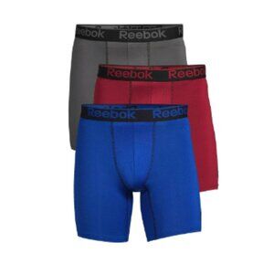 NIB Reebok 3-Pack Performance Boxer Briefs-Extended Length 2XL